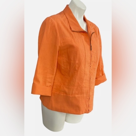 Coldwater Creek Linen Blend Jacket 12 - Picture 1 of 11